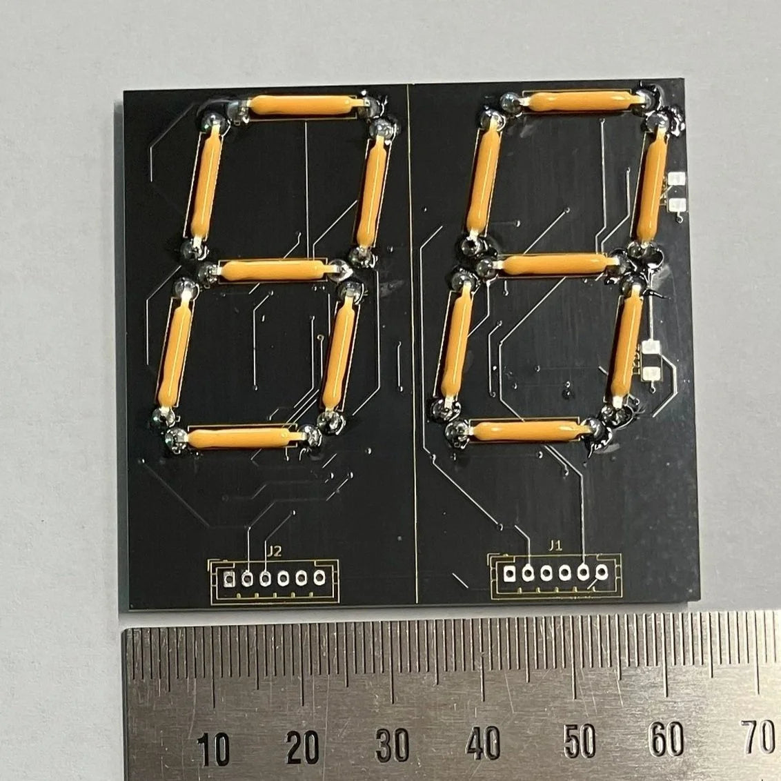LED 2 digit board - Small size (65 mm x 60mm)